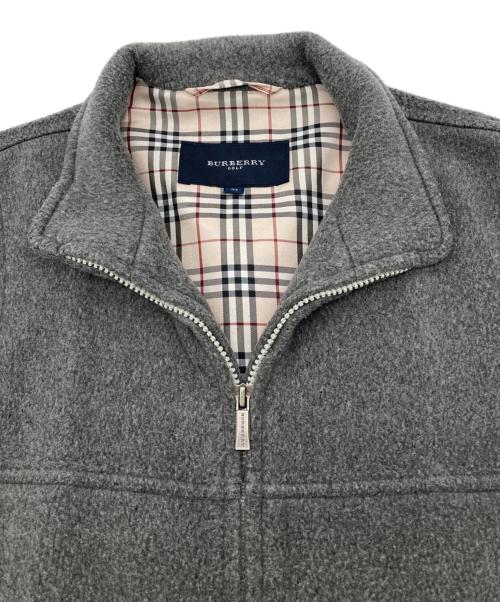 BURBERRY GOLF（バーバリーゴルフ）BURBERRY GOLF (バーバリーゴルフ) 裏地ノバチェック フリースベスト グレー サイズ:Mの古着・服飾アイテム