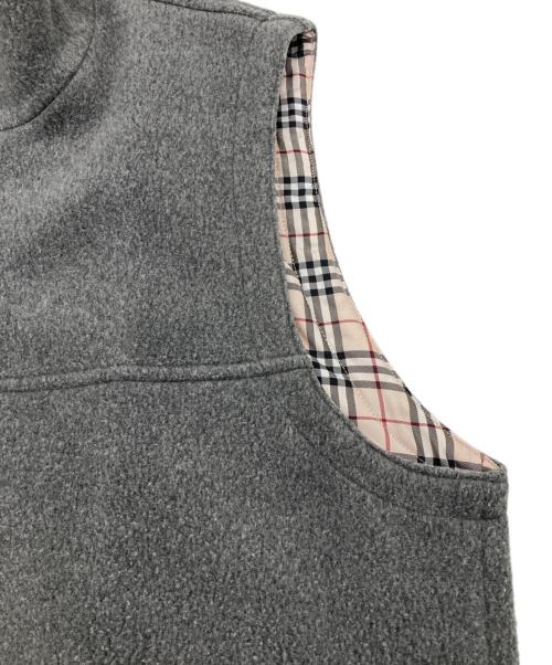 BURBERRY GOLF（バーバリーゴルフ）BURBERRY GOLF (バーバリーゴルフ) 裏地ノバチェック フリースベスト グレー サイズ:Mの古着・服飾アイテム