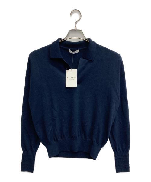 MACPHEE（マカフィー）MACPHEE (マカフィー) コットンウール ポロプルオーバー ネイビー サイズ:S 未使用品の古着・服飾アイテム