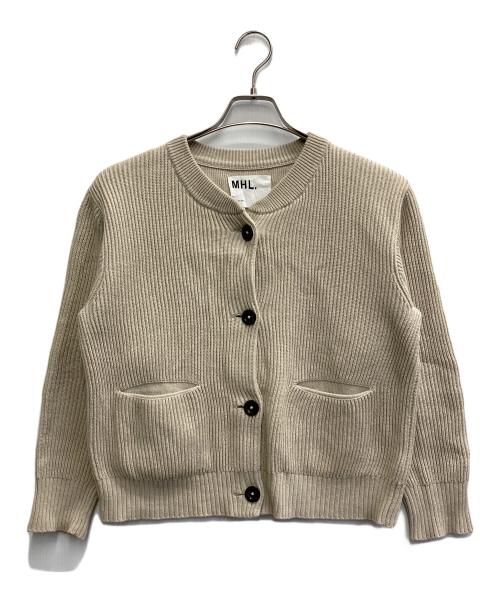 MHL（エムエイチエル）MHL (エムエイチエル) ROUGH COTTON CARDIGAN ベージュ サイズ:2の古着・服飾アイテム