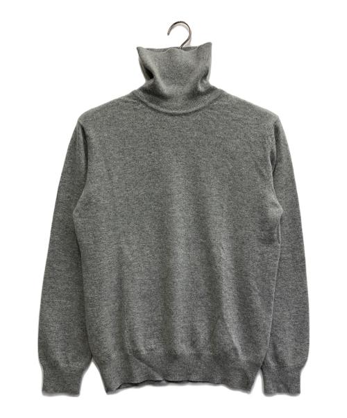 JOHNSTONS（ジョンストンズ）JOHNSTONS (ジョンストンズ) カシミヤタートルネックニット グレー サイズ:40の古着・服飾アイテム