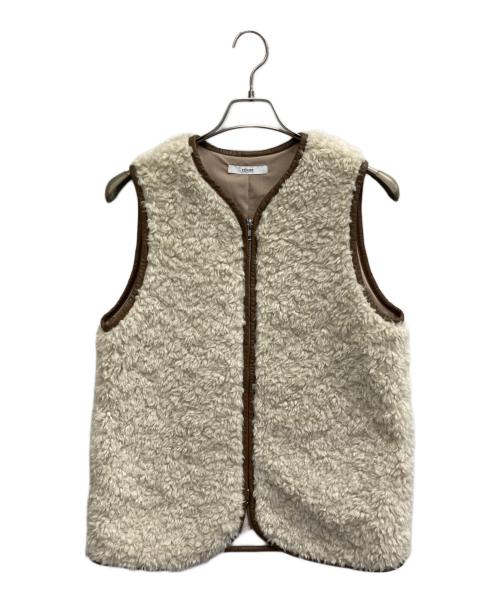 JOURNAL STANDARD relume（ジャーナルスタンダード レリューム）JOURNAL STANDARD relume (ジャーナルスタンダード レリューム) シープフェイクファージップベスト ベージュ サイズ:Fの古着・服飾アイテム