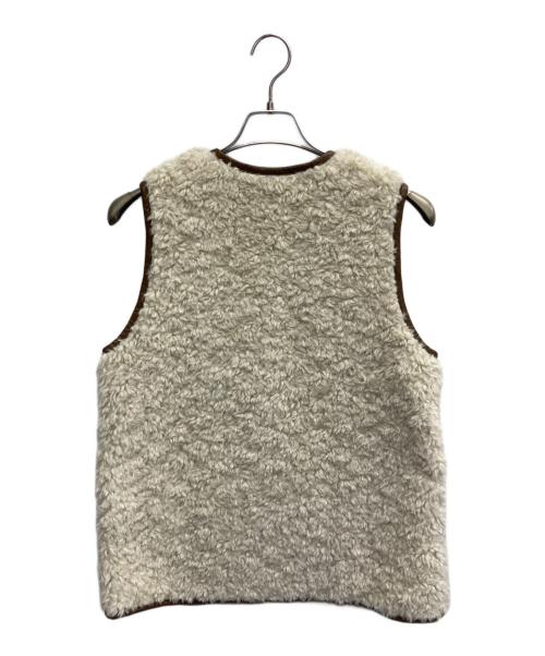 JOURNAL STANDARD relume（ジャーナルスタンダード レリューム）JOURNAL STANDARD relume (ジャーナルスタンダード レリューム) シープフェイクファージップベスト ベージュ サイズ:Fの古着・服飾アイテム