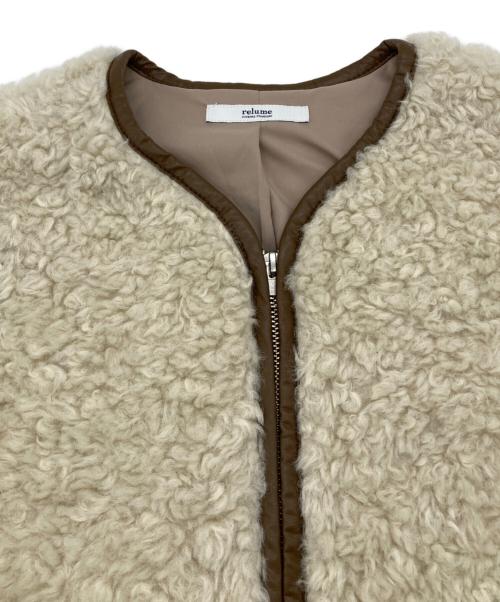 JOURNAL STANDARD relume（ジャーナルスタンダード レリューム）JOURNAL STANDARD relume (ジャーナルスタンダード レリューム) シープフェイクファージップベスト ベージュ サイズ:Fの古着・服飾アイテム