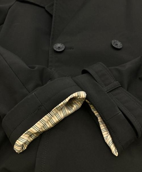 BURBERRY BLACK LABEL（バーバリーブラックレーベル）BURBERRY BLACK LABEL (バーバリーブラックレーベル) 裏地ノバチェックトレンチコート ブラック サイズ:Mの古着・服飾アイテム