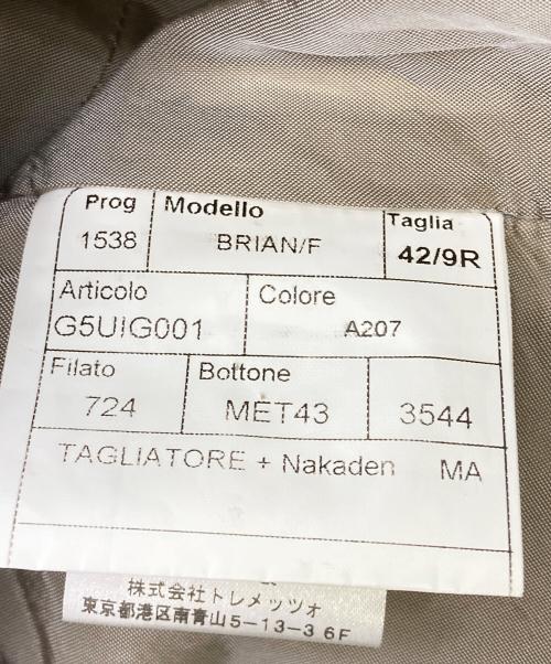 TAGLIATORE（タリアトーレ）TAGLIATORE (タリアトーレ) BRIAN／F ジレ ベージュ サイズ:42/9Rの古着・服飾アイテム