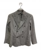TAGLIATOREタリアトーレ）の古着「千鳥柄 ダブルウールジャケット」｜グレー