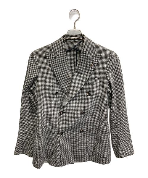 TAGLIATORE（タリアトーレ）TAGLIATORE (タリアトーレ) 千鳥柄 ダブルウールジャケット グレー サイズ:42/7Rの古着・服飾アイテム