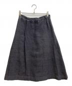 45Rフォーティファイブ・アール）の古着「インディゴギマツイードロングスカート」｜ネイビー