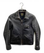 FINE CREEK LEATHERSファインクリークレザーズ）の古着「FCJK028 Santa Anita レザージャケット」｜ブラック