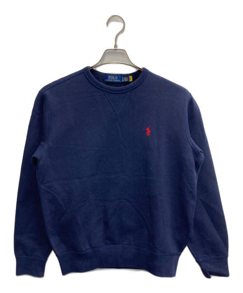 POLO RALPH LAUREN（ポロ・ラルフローレン）POLO RALPH LAUREN (ポロ・ラルフローレン) クルーネック スウェットシャツ ネイビー サイズ:Sの古着・服飾アイテム