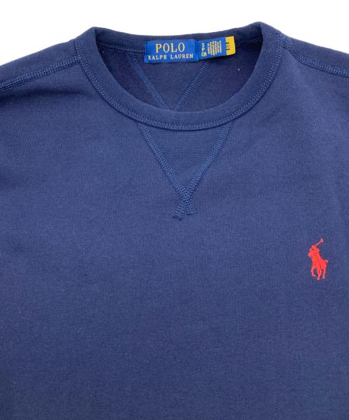 POLO RALPH LAUREN（ポロ・ラルフローレン）POLO RALPH LAUREN (ポロ・ラルフローレン) クルーネック スウェットシャツ ネイビー サイズ:Sの古着・服飾アイテム