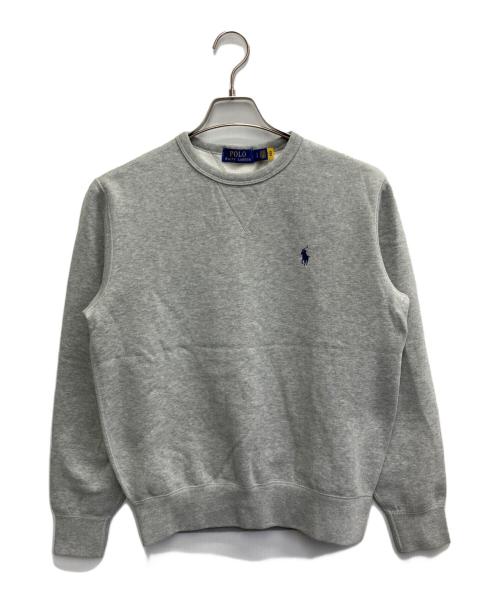 POLO RALPH LAUREN（ポロ・ラルフローレン）POLO RALPH LAUREN (ポロ・ラルフローレン) クルーネック スウェットシャ グレー サイズ:Sの古着・服飾アイテム