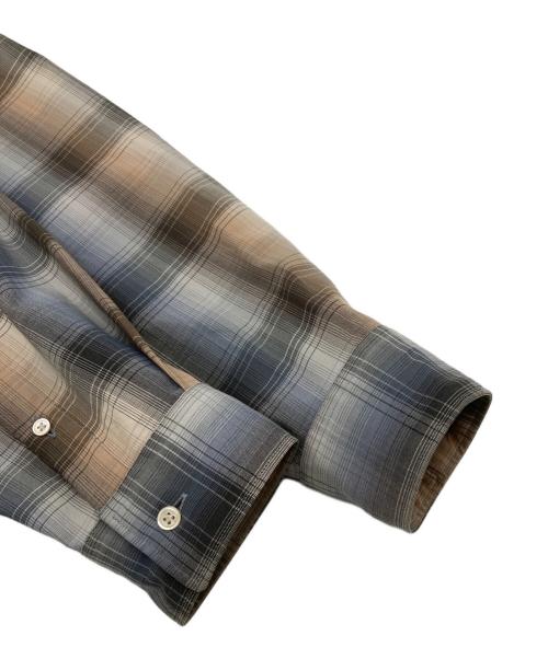 AURALEE（オーラリー）AURALEE (オーラリー) SUPER LIGHT WOOL CHECK SHIRTS ブラウン サイズ:4の古着・服飾アイテム