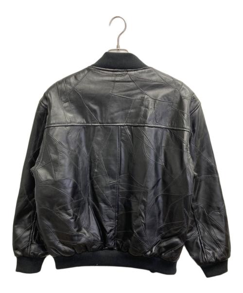 FRANCO COLLEZIONI（フランコ コレッツィオーニ）FRANCO COLLEZIONI (フランコ コレッツィオーニ) ラムレザーブルゾン ブラック サイズ:Lの古着・服飾アイテム