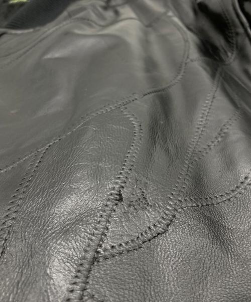 FRANCO COLLEZIONI（フランコ コレッツィオーニ）FRANCO COLLEZIONI (フランコ コレッツィオーニ) ラムレザーブルゾン ブラック サイズ:Lの古着・服飾アイテム