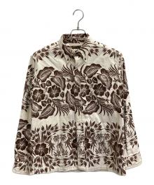 Sun Surf（サンサーフ）の古着「花柄シャツ」｜ブラウン×ベージュ