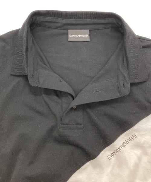 EMPORIO ARMANI（エンポリオアルマーニ）EMPORIO ARMANI (エンポリオアルマーニ) ポロシャツ ホワイト×ブラック サイズ:3XLの古着・服飾アイテム