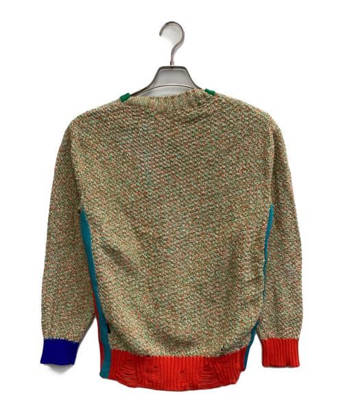 DIESEL（ディーゼル）DIESEL (ディーゼル) マルチカラーニット グリーン×ブルー サイズ:Sの古着・服飾アイテム