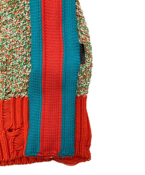 DIESEL（ディーゼル）DIESEL (ディーゼル) マルチカラーニット グリーン×ブルー サイズ:Sの古着・服飾アイテム