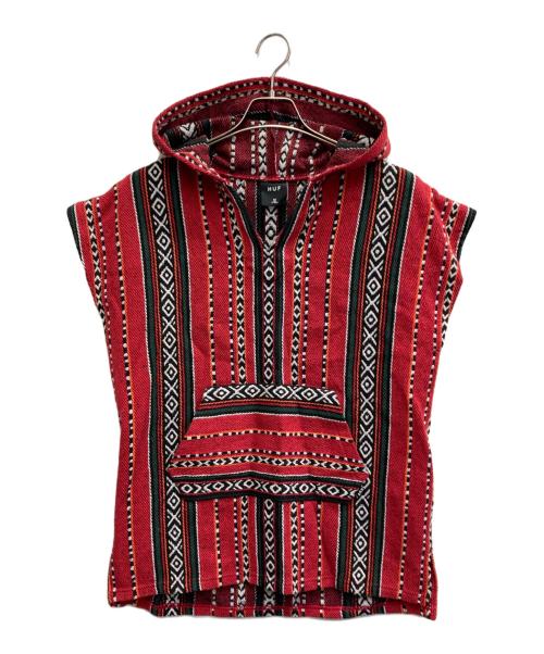 HUF（ハフ）HUF (ハフ) ノースリブメキシカンパーカー レッド サイズ:Mの古着・服飾アイテム