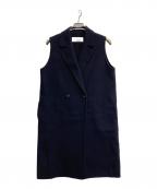 SOEJUソージュ）の古着「ウールリバーロングジレ」｜ネイビー