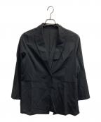 23区ニジュウサンク）の古着「洗える シアーマットクロス ジャケット」｜ブラック