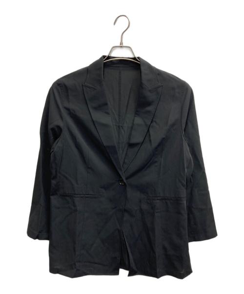 23区（ニジュウサンク）23区 (ニジュウサンク) 洗える シアーマットクロス ジャケット ブラック サイズ:38の古着・服飾アイテム