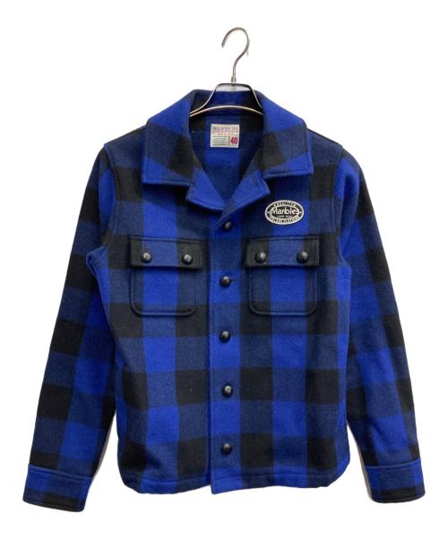 MARBLES（マーブルズ）MARBLES (マーブルズ) バッファロー チェック ジャケット ブルー サイズ:40の古着・服飾アイテム