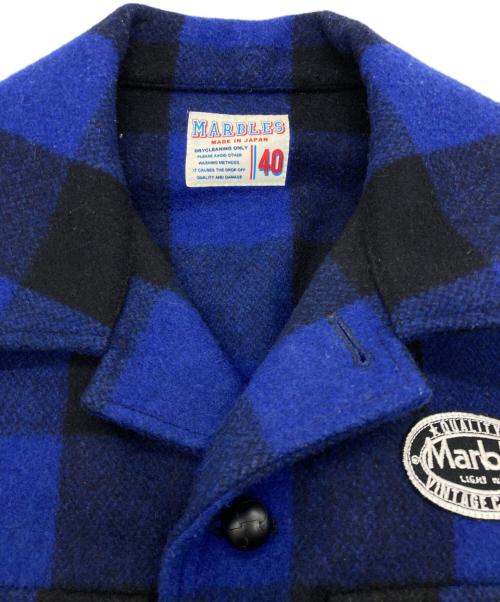 MARBLES（マーブルズ）MARBLES (マーブルズ) バッファロー チェック ジャケット ブルー サイズ:40の古着・服飾アイテム
