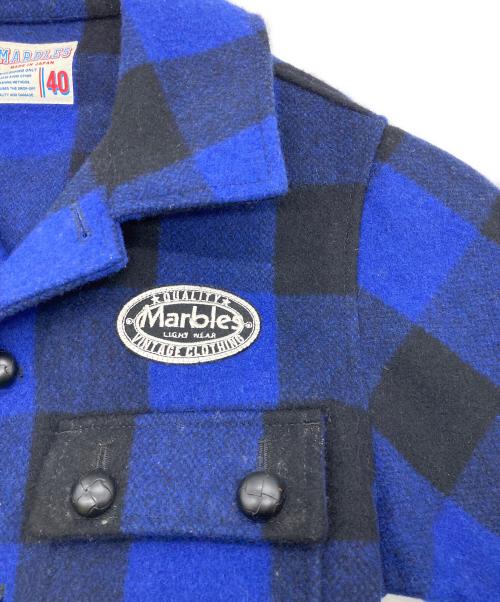 MARBLES（マーブルズ）MARBLES (マーブルズ) バッファロー チェック ジャケット ブルー サイズ:40の古着・服飾アイテム