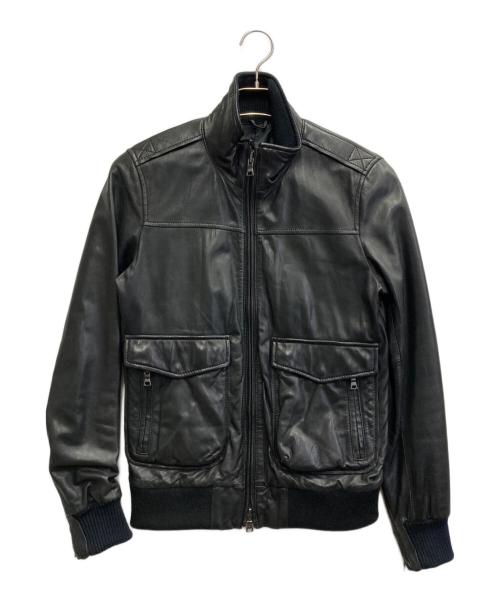 SHIPS（シップス）SHIPS (シップス) シープレザージャケット ブラック サイズ:Sの古着・服飾アイテム