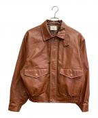 Blemeブレム）の古着「オーバーサイズ ヴィンテージライク 合成皮革ジャケット」｜ブラウン