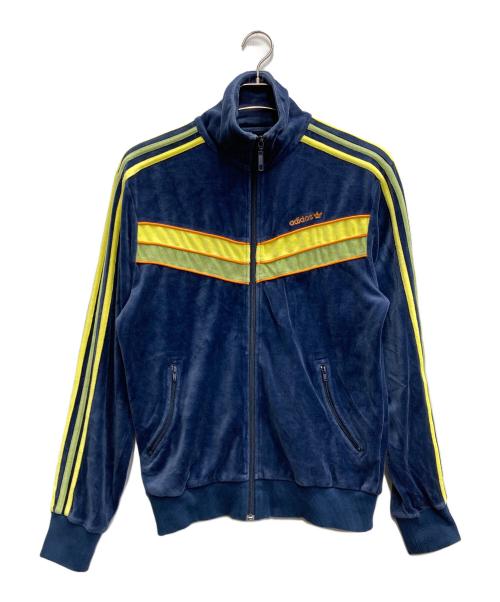 adidas（アディダス）adidas (アディダス) 00s ベロアトラックジャケット ネイビー サイズ:Lの古着・服飾アイテム