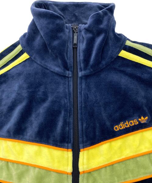 adidas（アディダス）adidas (アディダス) 00s ベロアトラックジャケット ネイビー サイズ:Lの古着・服飾アイテム