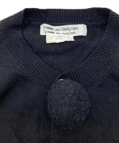 COMME des GARCONS COMME des GARCONS（コムデギャルソン コムデギャルソン）COMME des GARCONS COMME des GARCONS (コムデギャルソン コムデギャルソン) AD2007 フェルトボールニットカーディガン ブラック サイズ:Mの古着・服飾アイテム