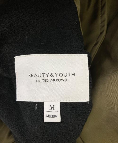 BEAUTY&YOUTH（ビューティーアンドユース）BEAUTY&YOUTH (ビューティーアンドユース) タフタミドルフードリバーシブルダウンジャケット オリーブ サイズ:Mの古着・服飾アイテム