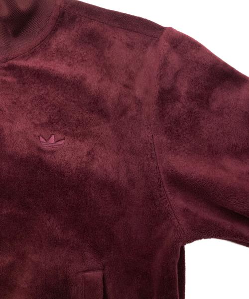 adidas（アディダス）adidas (アディダス) エッセンシャルズ ベロア トラックトップ レッド サイズ:Lの古着・服飾アイテム