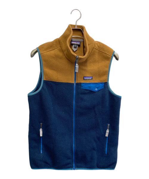 Patagonia（パタゴニア）Patagonia (パタゴニア) SYNCHILLA/フリースベスト ブラウン×ネイビー サイズ:Mの古着・服飾アイテム