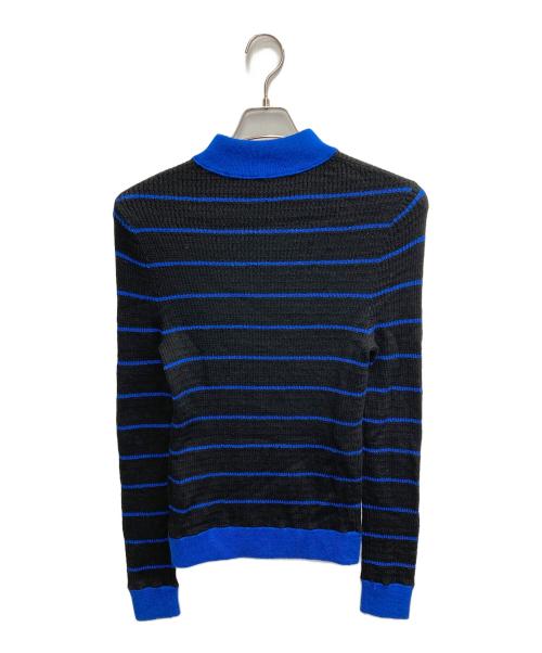 Acne studios（アクネ ストゥディオス）ACNE STUDIOS (アクネ ストゥディオス) ハイネックボーダーニット ブルー×ブラック サイズ:Sの古着・服飾アイテム