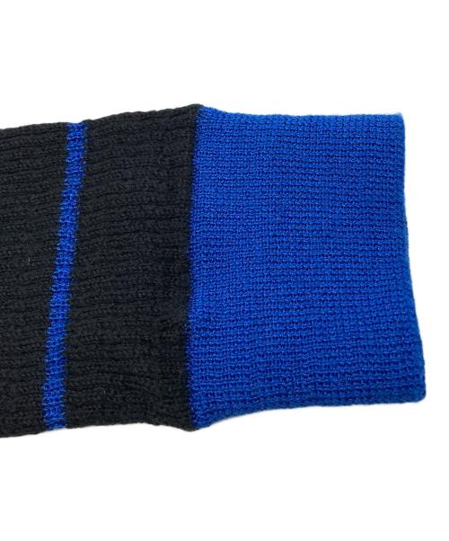 Acne studios（アクネ ストゥディオス）ACNE STUDIOS (アクネ ストゥディオス) ハイネックボーダーニット ブルー×ブラック サイズ:Sの古着・服飾アイテム