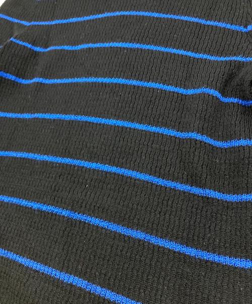 Acne studios（アクネ ストゥディオス）ACNE STUDIOS (アクネ ストゥディオス) ハイネックボーダーニット ブルー×ブラック サイズ:Sの古着・服飾アイテム