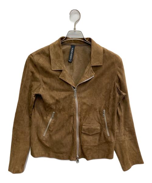 GIORGIO BRATO（ジョルジョブラッド）GIORGIO BRATO (ジョルジョブラッド) シープレザーライダースジャケット ブラウン サイズ:46の古着・服飾アイテム