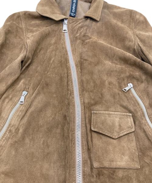 GIORGIO BRATO（ジョルジョブラッド）GIORGIO BRATO (ジョルジョブラッド) シープレザーライダースジャケット ブラウン サイズ:46の古着・服飾アイテム