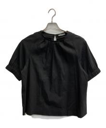 theory luxe（セオリーリュクス）の古着「ブラウス CRISP LINEN CALLY」｜ブラック