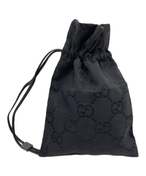 GUCCI（グッチ）GUCCI (グッチ) 巾着ポーチ ブラックの古着・服飾アイテム