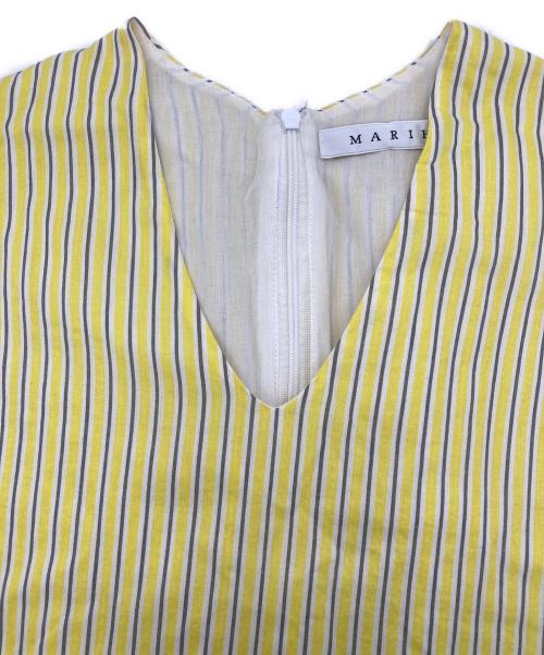 MARIHA（マリハ）MARIHA (マリハ) 夏の月影ドレス ストライプワンピース イエロー サイズ:FREEの古着・服飾アイテム