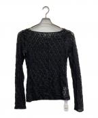 La nature lingeラ ナチュール ラーンジュ）の古着「ソフトレースワイドネックプルオーバー」｜ブラック