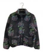 stussyステューシー）の古着「Flor Sherpa Mock Neck FLEECE JACKET」｜ブラック
