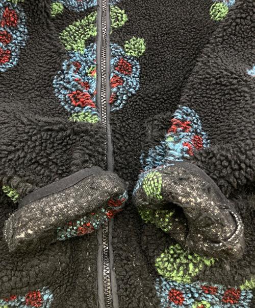 stussy（ステューシー）stussy (ステューシー) Flor Sherpa Mock Neck FLEECE JACKET ブラック サイズ:Lの古着・服飾アイテム